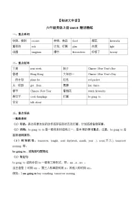小学英语牛津译林版六年级上册Unit 8 Chinese New Year综合训练题