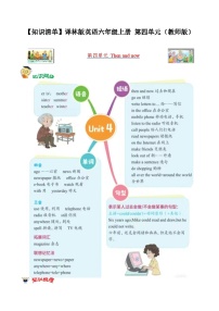 牛津译林版六年级上册Unit 4 Then and now导学案