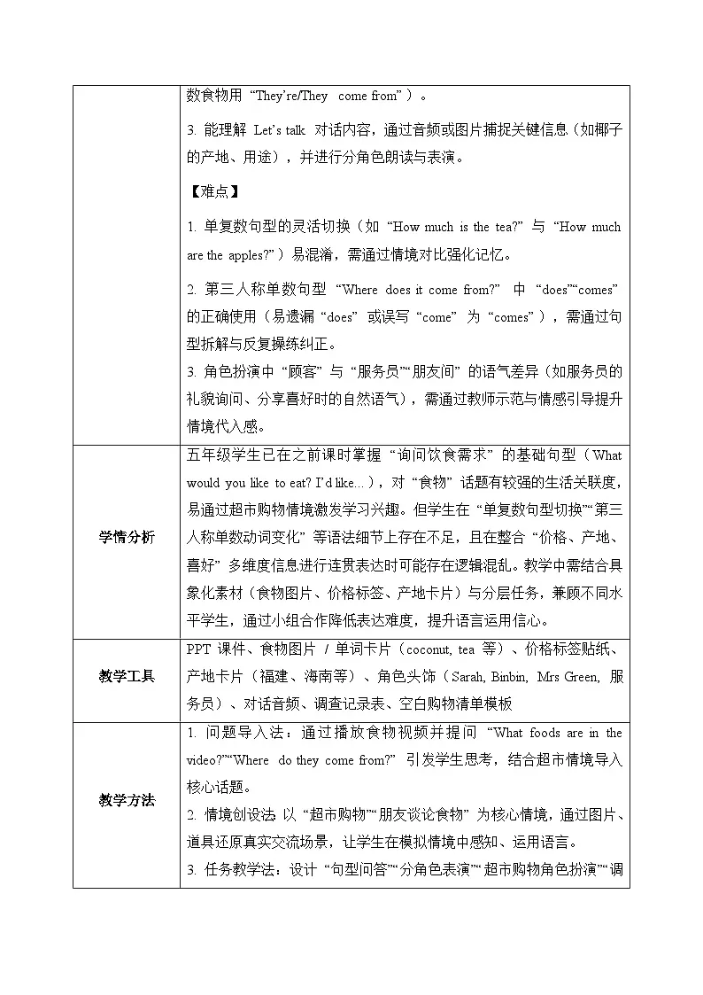 26秋人教版PEP版五年级上册英语Unit 5 第4课时 Part B Let’s talk&Look, ask and answer (教学设计)第3页