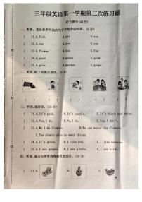 河北省廊坊市霸州市2025-2026学年三年级上学期英语第三次练习题（月考）