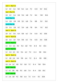 人教PEP三年级上册u1-u6 单项选择专项训练答案