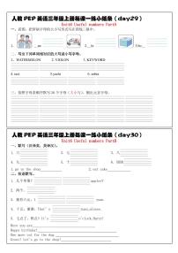 人教PEP英语三年级上册每课一练29-30