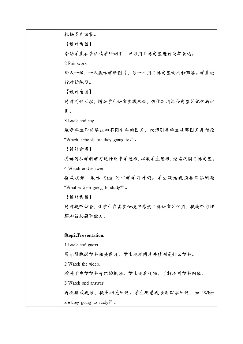 外研版三起六年级英语下册Module10 Unit2 What are you going to study?(教学设计)第2页