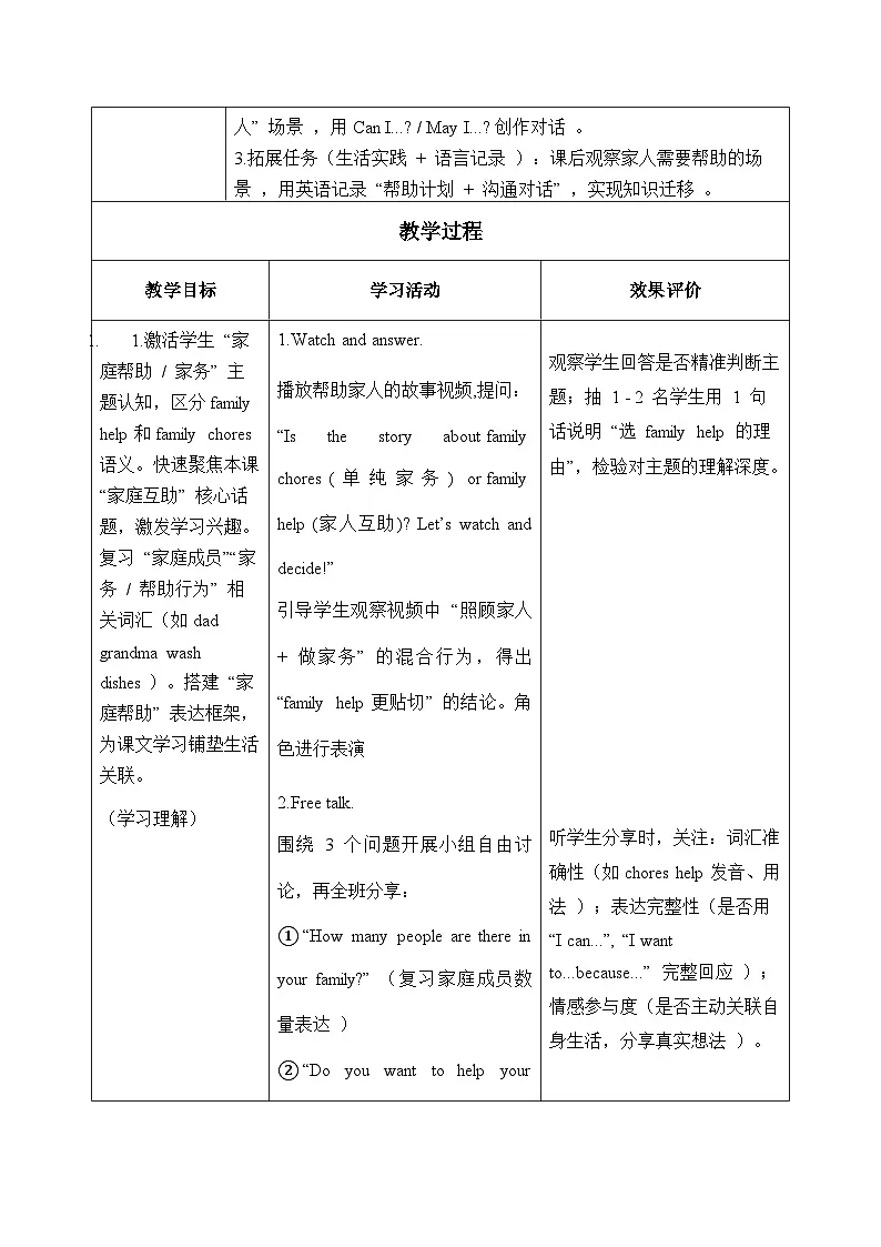 新外研孙有中主编小学英语四上Unit2 第3课时 Speed up教学设计第3页