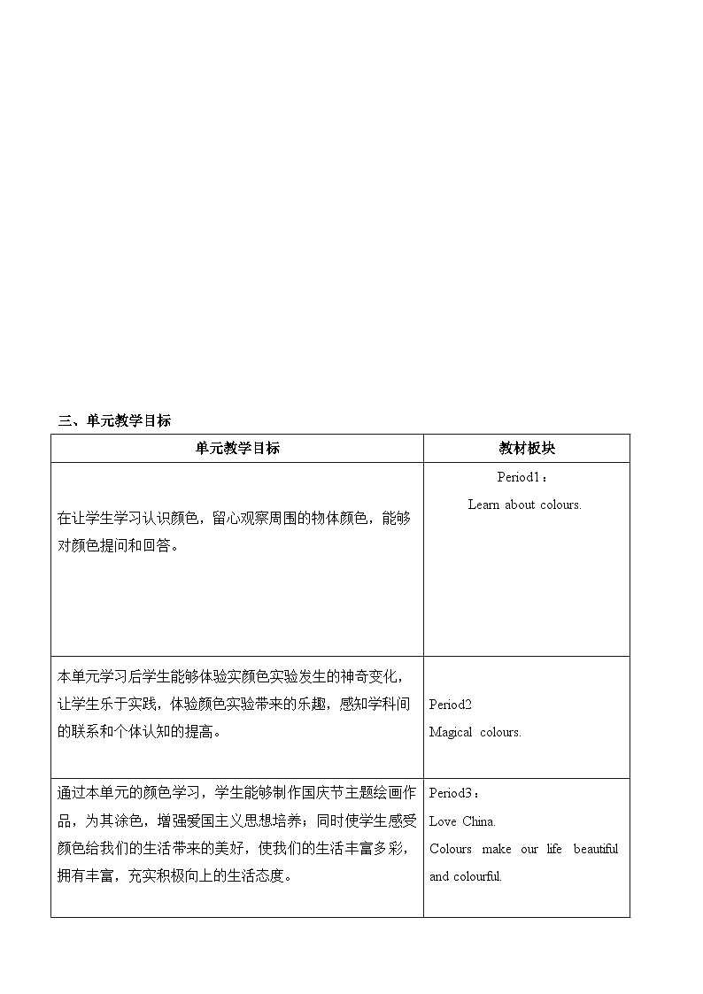 三上小学英语外研2024版Unit 3 单元教学设计第3页