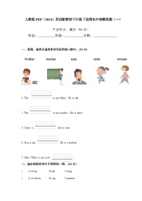 人教PEP2024版一起点小学英语三下期末考试卷（含答案）