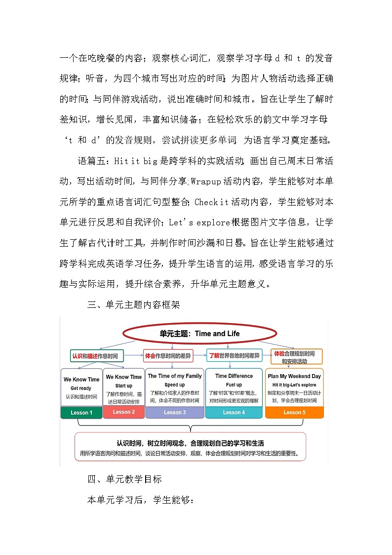 【新教材】外研版(三起)(2024)三年级下册英语Unit 5 What time is it?教案第2页