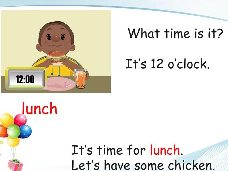 四年级下册英语课件-Unit2 What time is it Part A | 人教(PEP)(2014秋)08