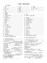 小学英语新版-牛津译林版六年级下册Unit 4 Road safety学案