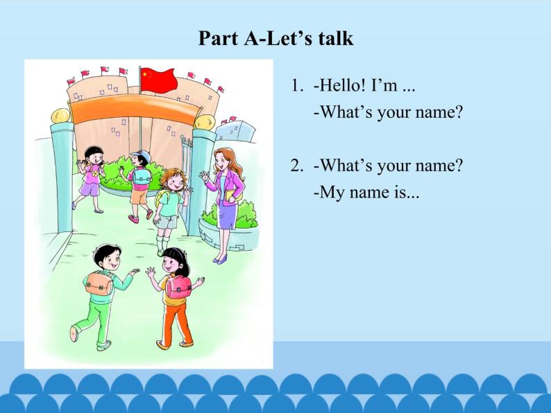 三年级上册英语课件-Unit 1 Hello  Period 4  陕旅版（三起）02