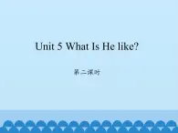 六年级下册英语课件-Unit 5 What Is He like？ Period 2  陕旅版（三起）