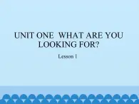 六年级下册英语课件－UNIT ONE  WHAT ARE YOU LOOKING FOR？  Lesson 1  北京课改版