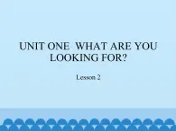 六年级下册英语课件－UNIT ONE  WHAT ARE YOU LOOKING FOR？  Lesson 2  北京课改版