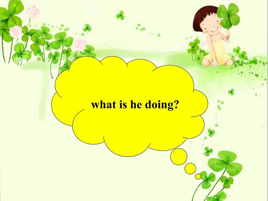 五年級下冊英語課件－UNIT ONE  WHAT ARE YOU DOING？  Lesson 4   北京課改版第5頁