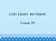 四年级下册英语课件－UNIT EIGHT  REVISION  Lesson 28   北京课改版