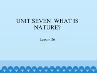 四年级上册英语课件－UNIT SEVEN  WHAT IS NATURE？ Lesson 26   北京课改版