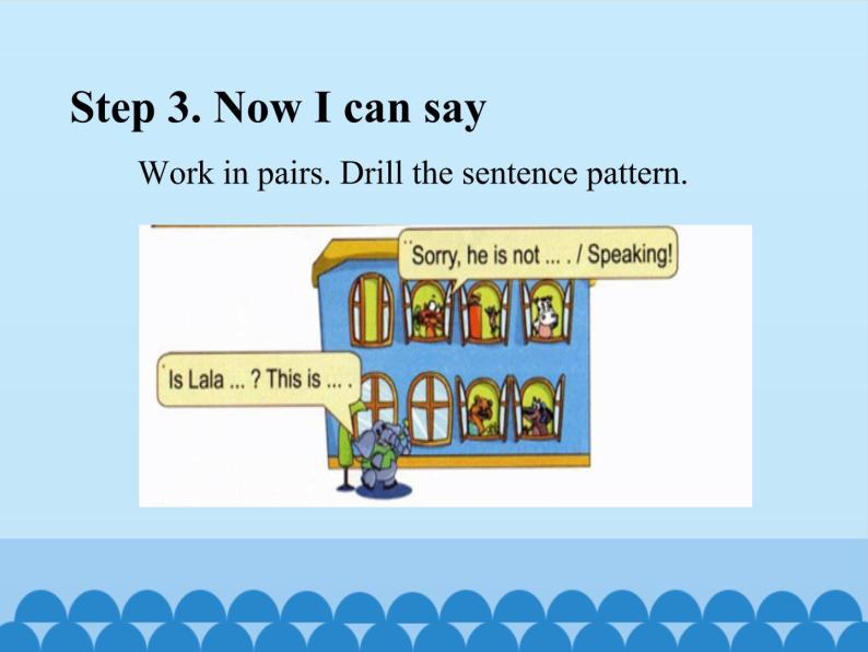 四年级上册英语课件－UNIT TWO MAY I SPEAK TO MIKE？ Lesson 8   北京课改版04