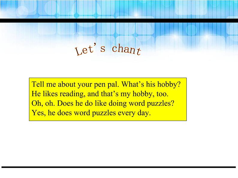 Unit 4 I have a pen pal Part B Read and write课件04