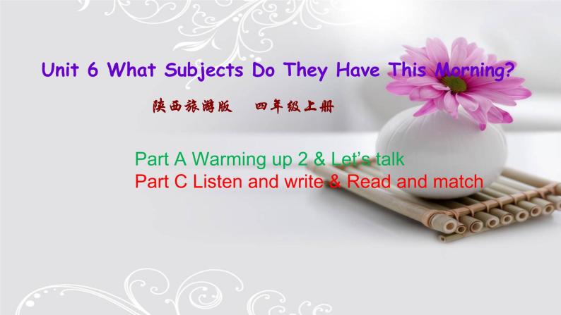 Unit 6 What Subjects Do They Have This Morning  第二课时 课件01