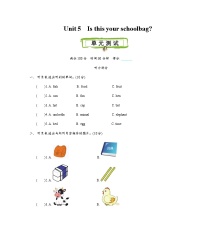 人教精通版五年级上册Unit 5 Is this your school bag?综合与测试优秀课时作业