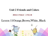 小学冀教版 (三年级起点)Lesson 11 Orange, Brown, White, Black试讲课ppt课件