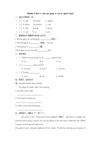 外研版 (三年级起点)四年级上册Unit 1 Are you going to run on Sports Day?优秀当堂检测题