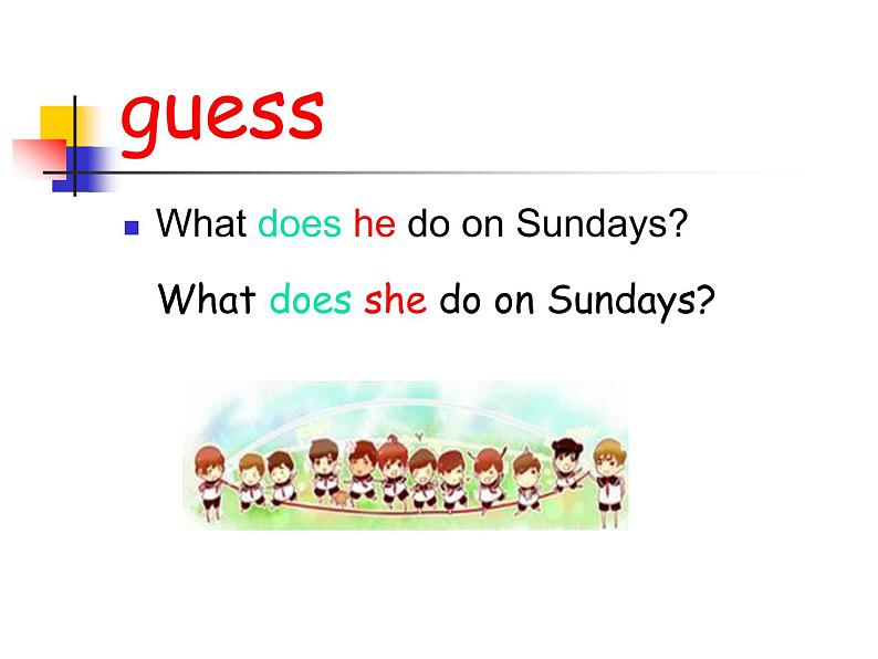 二年级上册英语课件- Module 8 Unit 1 She goes swimming. 外研社(一起)04