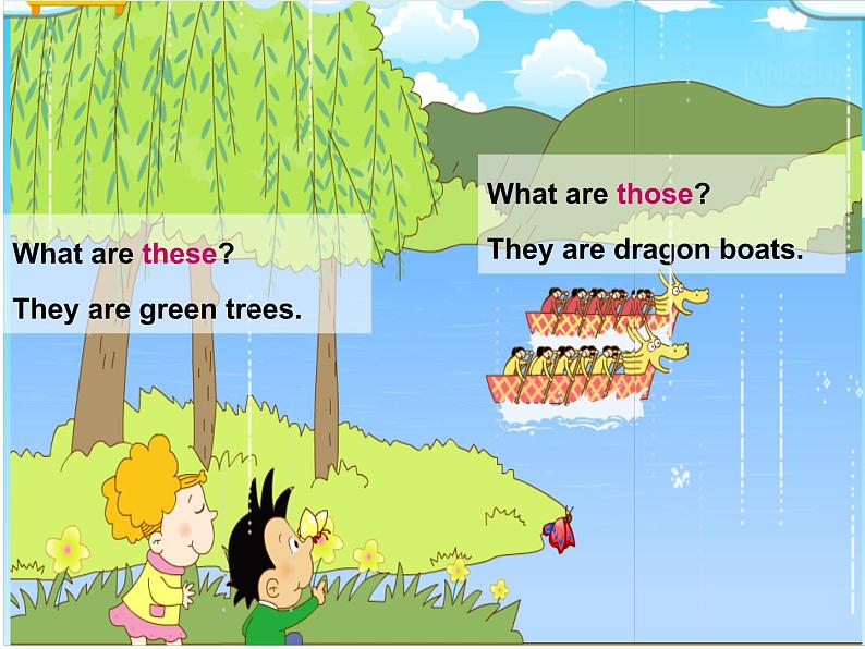 三年级上册英语课件- Module 3 Unit 2 The ducks are playing in the rain. 外研社(一起)04