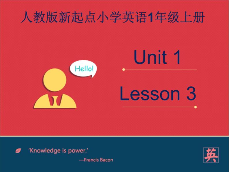 人教版新起點1年級上unit1 School Lesson 3 課件01