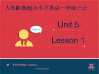 人教版新起点1年级上unit 5 Colours Lesson 1 课件