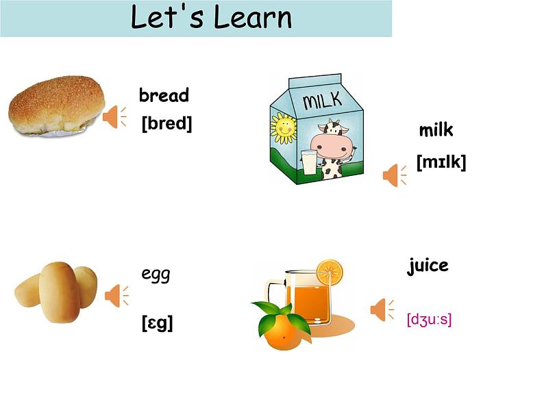 人教版(PEP)三年级上册课件unit5 Let's eatA Let's learn05