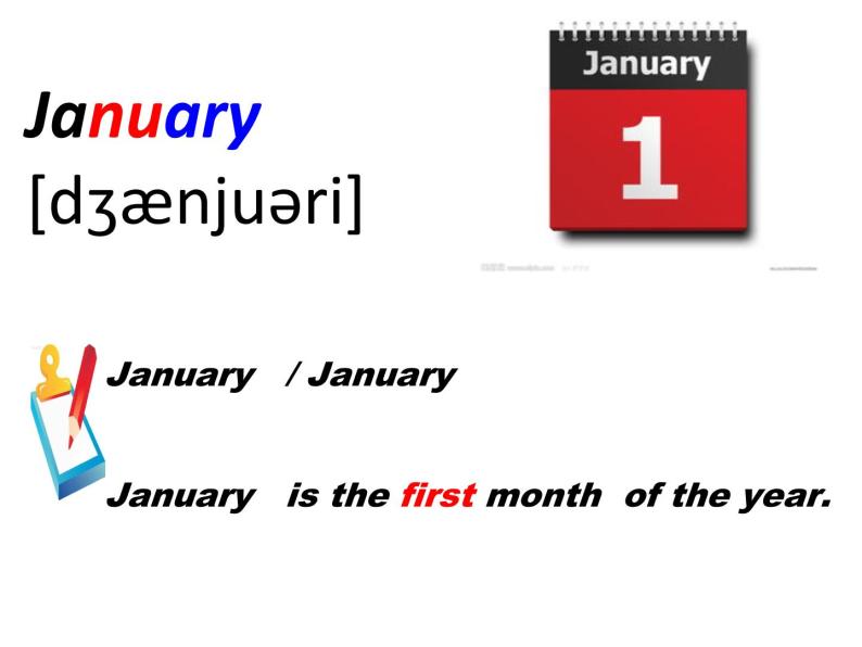 六年级上册英语课件-Unit4 January is the first month. Lesson 19 人教精通版03