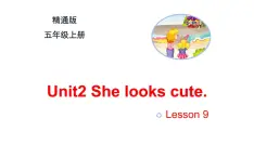 五年级上册英语课件-Unit2 She looks cute.  Lesson 9 人教精通版