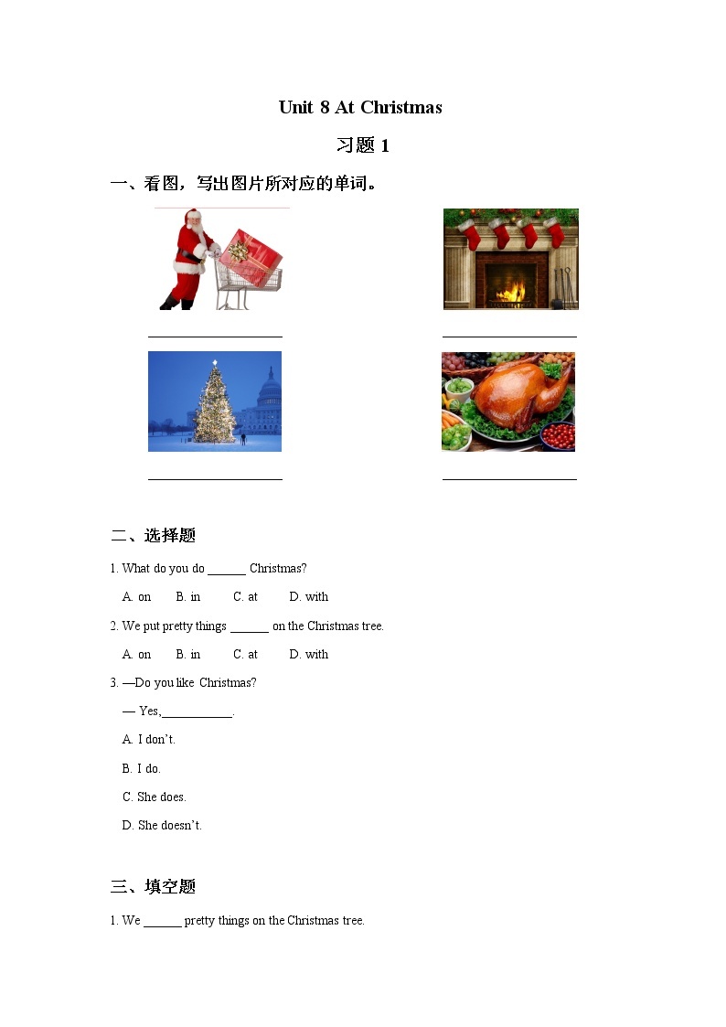 译林版五上英语Unit 8 At Christmas 习题 101