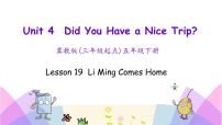 小学英语冀教版 (三年级起点)五年级下册Lesson 19 Li Ming Goes Home多媒体教学课件ppt