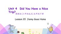 冀教版 (三年级起点)五年级下册Unit 4 Did You Have a Nice Trip?Lesson 20 Jenny Goes Home教课内容ppt课件