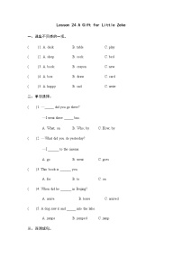 小学英语冀教版 (三年级起点)五年级下册Unit 4 Did You Have a Nice Trip?Lesson24 A Gift for Little Zeke课时练习