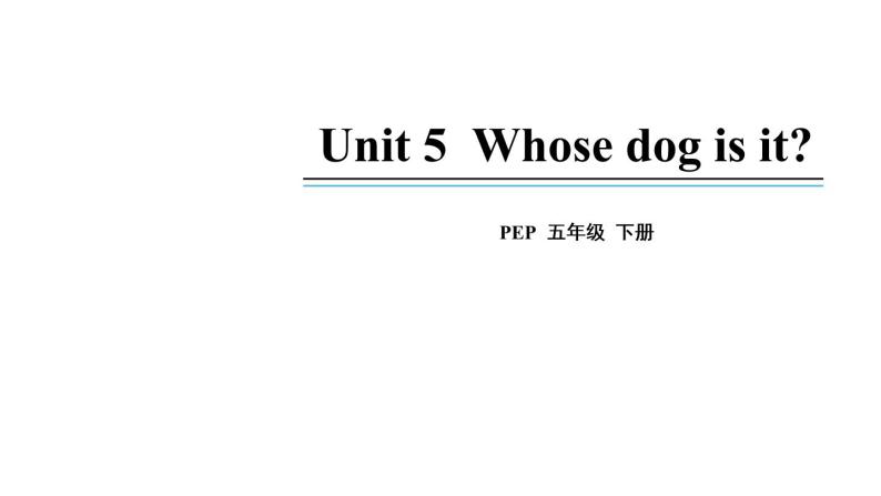 五年级英语下册pep教学课件ppt +素材Unit 5  Whose dog is it 第五课时01