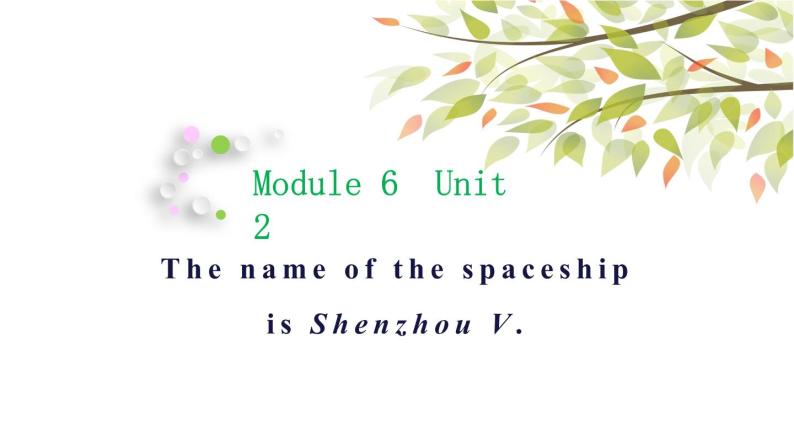 英语外研版六年级下册Module 6 Unit 2 The name of the spaceship is Shenzhou  ppt01