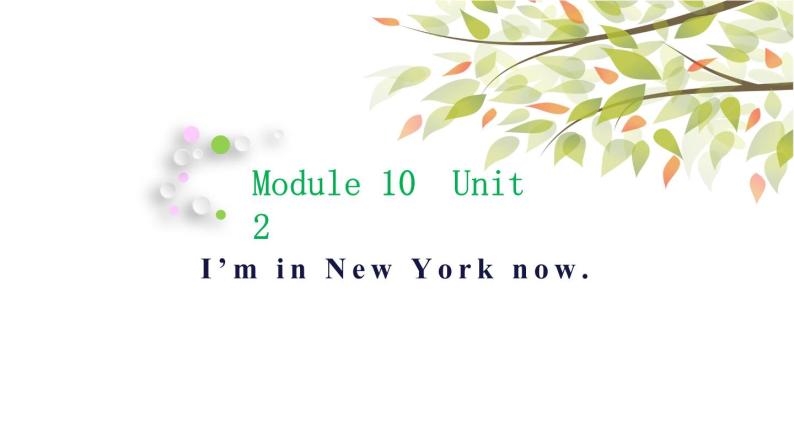 英语外研版5年级下册Module 10 Unit 2 I'm in New York now 课件01