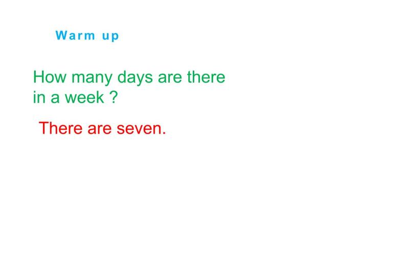 四年级下册英语课件-Unit 4 There are seven days in a week.  人教精通版.03