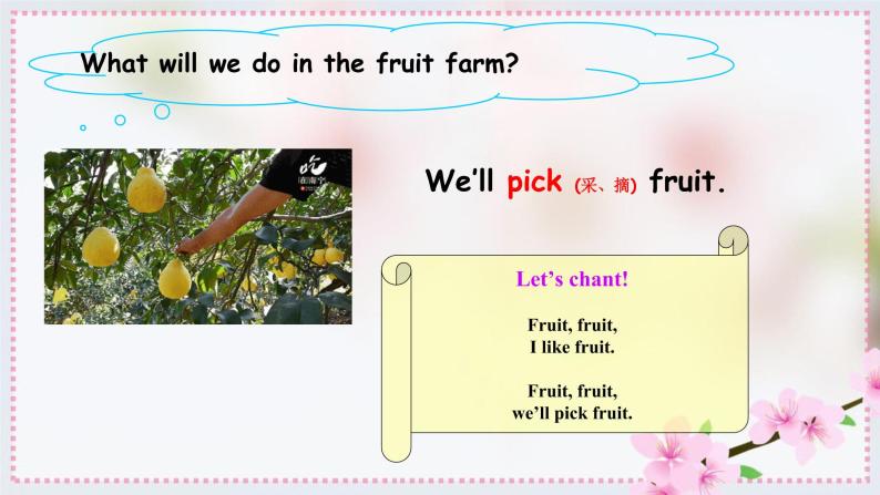 外研版三年级下册 Module 4 Unit 1 We'll pick fruit.  课件 (共24张PPT)＋教案＋素材06