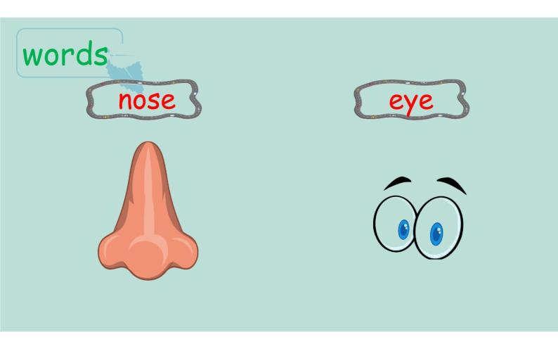 三年级上册英语课件-Unit3  Look at my nose.   人教精通版04