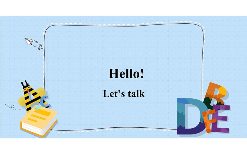 三年级英语上册课件-Unit 1 Hello Let’s talk-人教PEP版第1页
