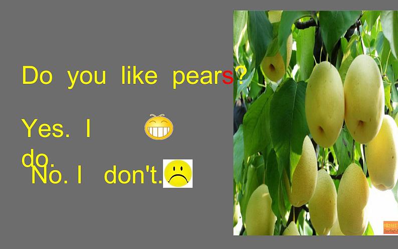 三年级英语下册课件-Unit 5 Do you like pears ? -人教PEP版第6页
