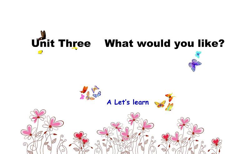 五年级英语上册课件-Unit 3 What would you like ?A Let’s learn-人教PEP版.01