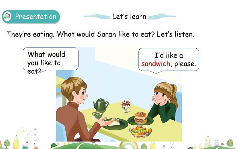 五年级英语上册课件-Unit 3 What would you like ?Part A Let’s learn & Role-play -人教PEP版.05