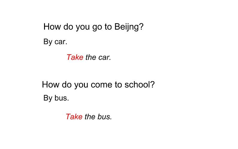 六年级英语上册课件- Unit2 Ways to go to school Period 3-人教PEP版.第2页