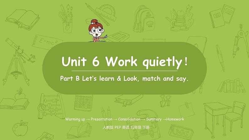 人教版PEP(三起)五年级英语下 Unit6 第5课时Part B Let's Learn & Look,match and say 课件01
