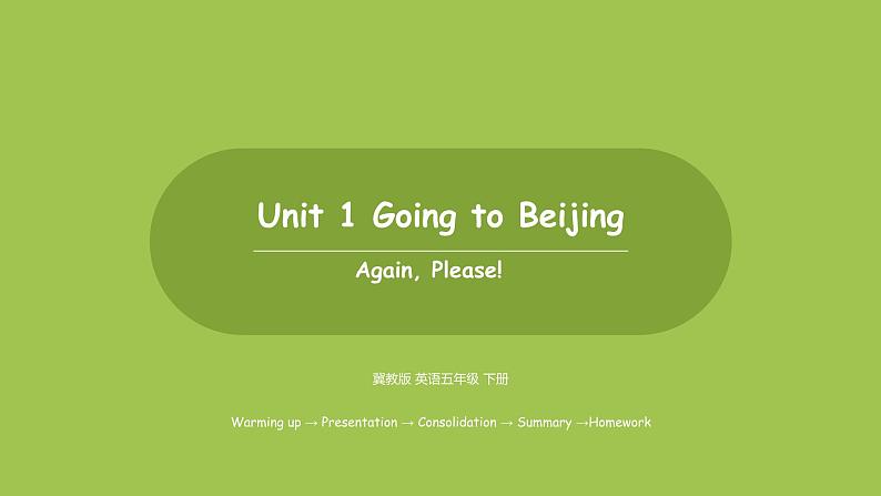 冀教版(三起)五年级英语下 U1Again, Please! 课件01